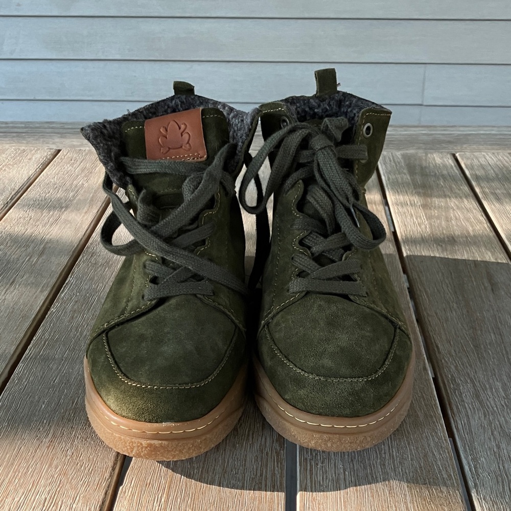 El Naturalista Boots size 41. Silk Suede Forest Green. - Picture 3 of 8